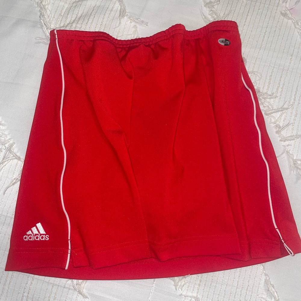 ADIDAS Fiery Red Tennis Skirt with Built in Shorts